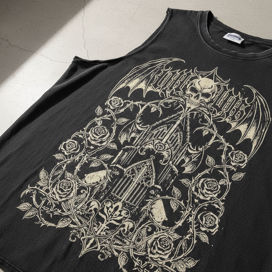 Drexik Gothic Graphic Tank Top, black1, M