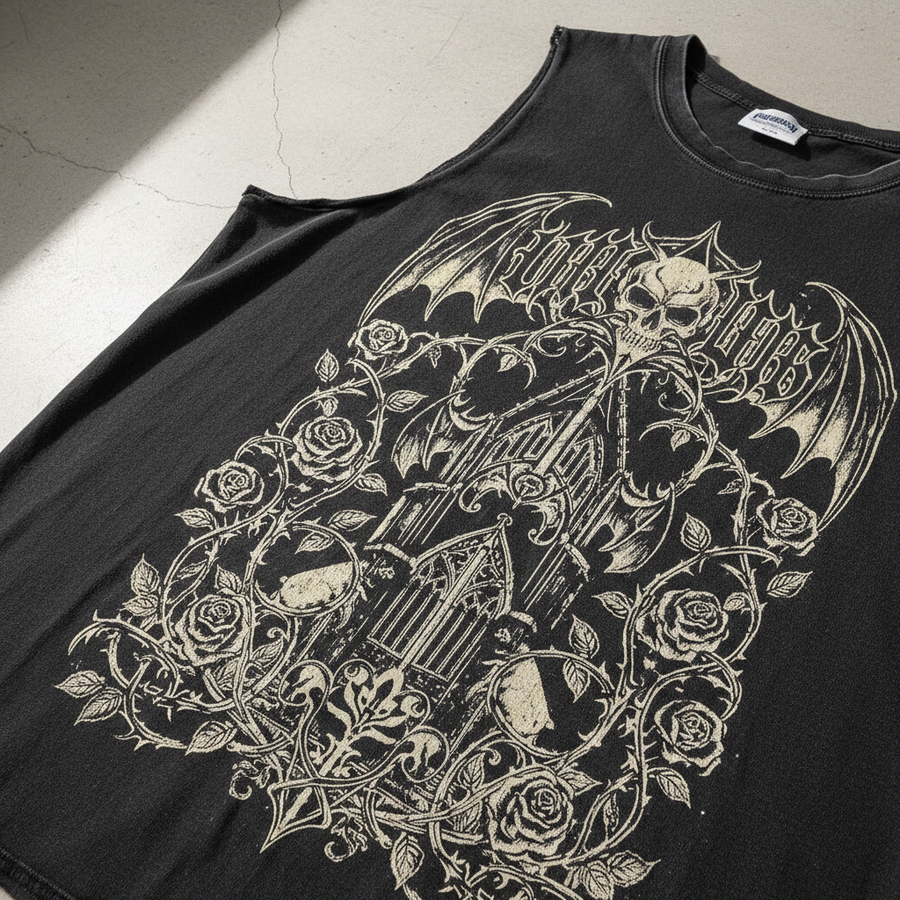 Drexik Gothic Graphic Tank Top, black1, M